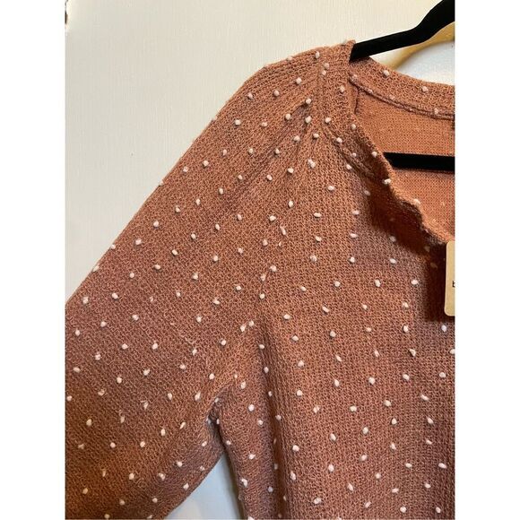 Blu Pepper Polka Dot Henley Style Long Sleeve size M NWT - Picture 8 of 15